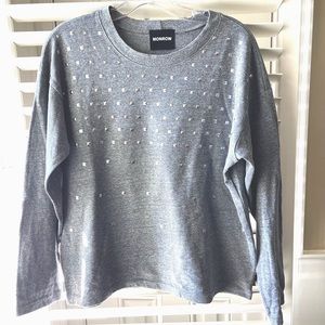 Monrow embellished sweatshirt • size M